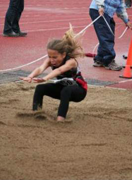 Maddie in the long jump
